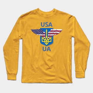 USA supporting Ukraine Long Sleeve T-Shirt